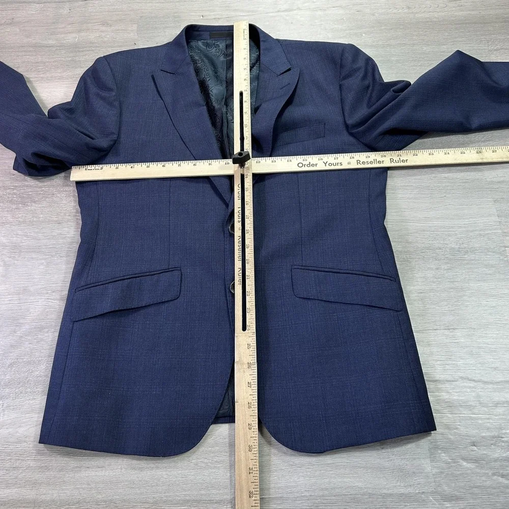 Peter‎ Jackson Suit Jacket Mens 40 Short Blue Wool Reda Super 110s 2 Button